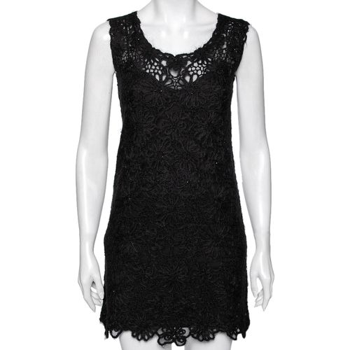 Moschino Cheap and Chic Vintage Black Floral Embroidered Sleeveless Dress S - Moschino Cheap and Chic - Modalova