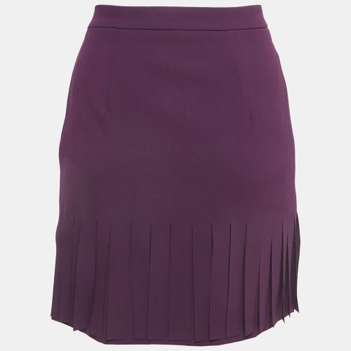 Moschino Cheap and Chic Purple Stretch Crepe Fringed Hem Mini Skirt S - Moschino Cheap and Chic - Modalova