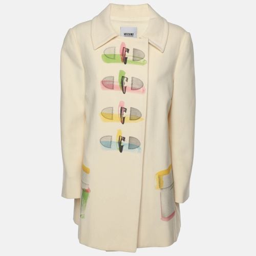 Moschino Cheap and Chic Cream Virgin Wool Coat M - Moschino Cheap and Chic - Modalova