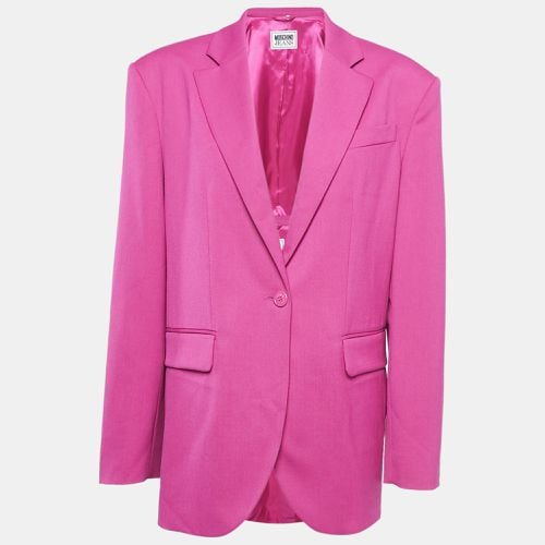 Moschino Jeans Fuchsia Pink Wool Blend Button Front Blazer M - Moschino Jeans - Modalova