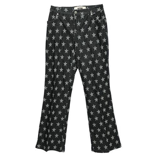 Moschino Jeans Black Star Print Denim Flared Leg Jeans S - Moschino Jeans - Modalova