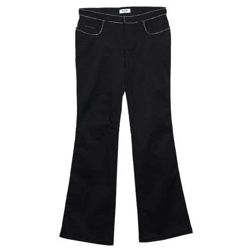 Moschino Jeans Black Cotton Embellished Trim Detailed Pants M - Moschino Jeans - Modalova