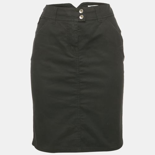 Moschino Jeans Black Cotton Logo Stud Detail Mini Skirt M - Moschino Jeans - Modalova