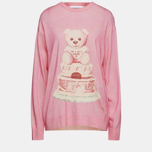 Moschino Virgin Wool Crew Neck Sweater S - Moschino - Modalova