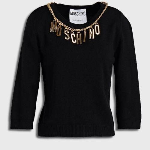 Moschino Virgin Wool Crew Neck Sweater 40 - Moschino - Modalova