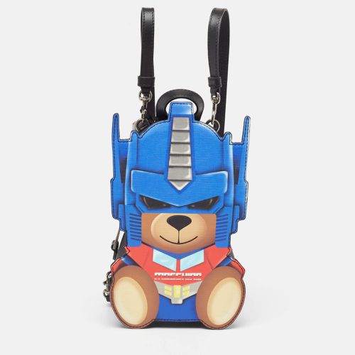 Moschino Multicolor Transformer Bear Faux Leather Backpack - Moschino - Modalova