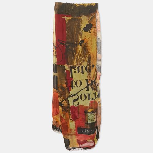 Moschino Multicolor Print Silk and Nylon Scarf - Moschino - Modalova