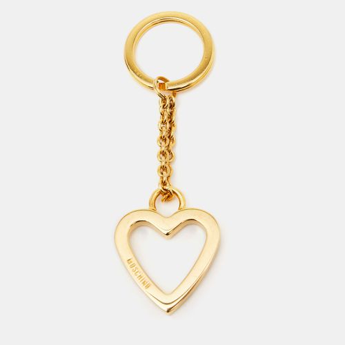 Moschino by Redwell Heart Gold Tone Keyring - Moschino - Modalova