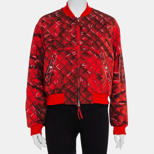 Moschino Couture Red Trompe-L'oeil Printed Bomber Jacket M - Moschino - Modalova