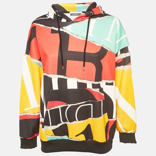 Moschino Multicolor Printed Jersey Oversized Hoodie S - Moschino - Modalova