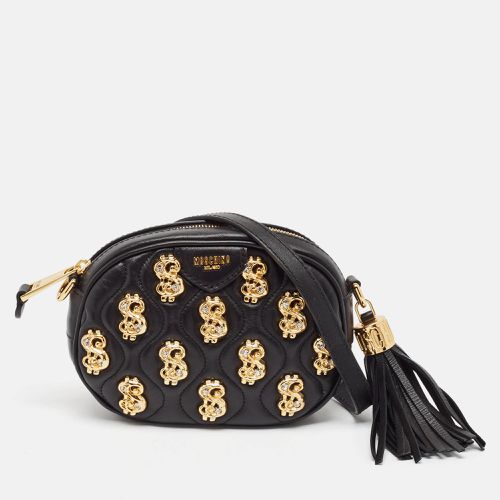 Leather Dollar Studs Crossbody Bag - Moschino - Modalova