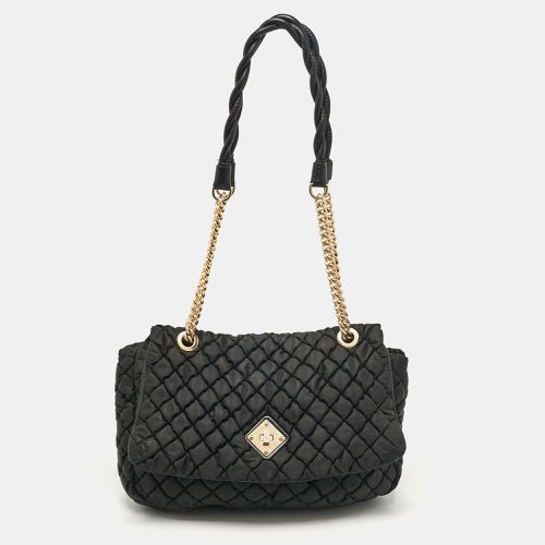 Moschino Black Quilted Nylon Flap Bag - Moschino - Modalova