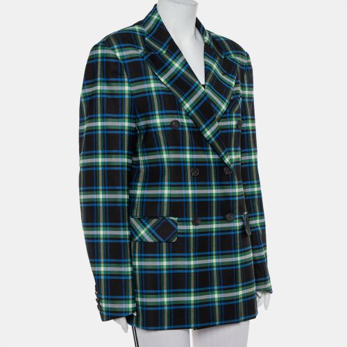 Opera Checkered Wool Double Breasted Blazer M - Mathew Adams Dolan - Modalova