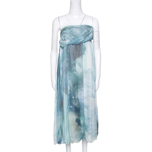 Matthew Williamson Printed Silk Draped Strapless Dress S - Matthew Williamson - Modalova