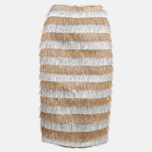 Max Mara Metallic Lurex Sateen Tiered Midi Skirt S - Max Mara - Modalova