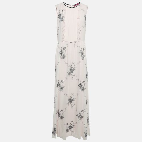 Max Mara Pink Embroidered Silk Sleeveless Maxi Dress L - Max Mara - Modalova