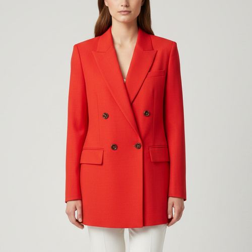Wool Double Breasted Nebbie Blazer M - Max Mara - Modalova