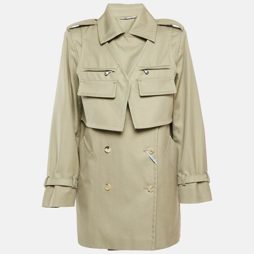 Khaki Gabardine Double Breasted Peonie Jacket S - Max Mara Sfilata - Modalova