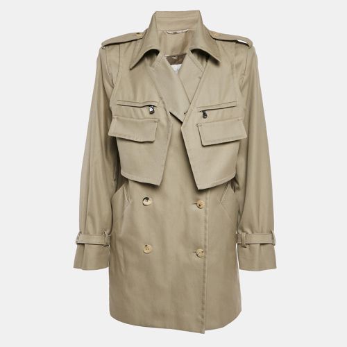 Max Mara Sfilata Khaki Green Gabardine Double Breasted Peonie Jacket S - Max Mara Sfilata - Modalova