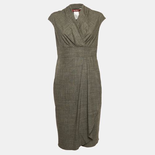 Wool Ruffled Sheath Dress M - Max Mara Studio - Modalova