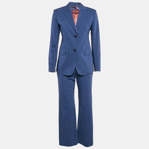 Max Mara Studio Blue Wool Tailored Pants Suit S - Max Mara Studio - Modalova