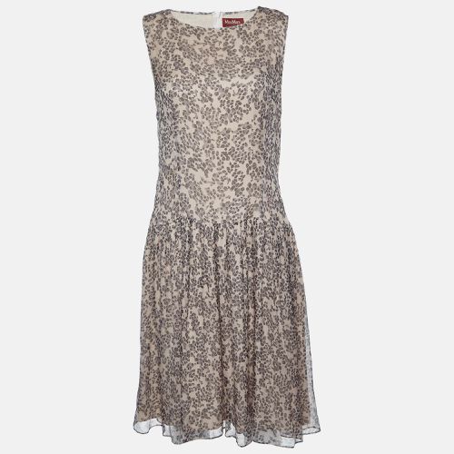 Pale Printed Silk Sleeveless Dress M - Max Mara Studio - Modalova