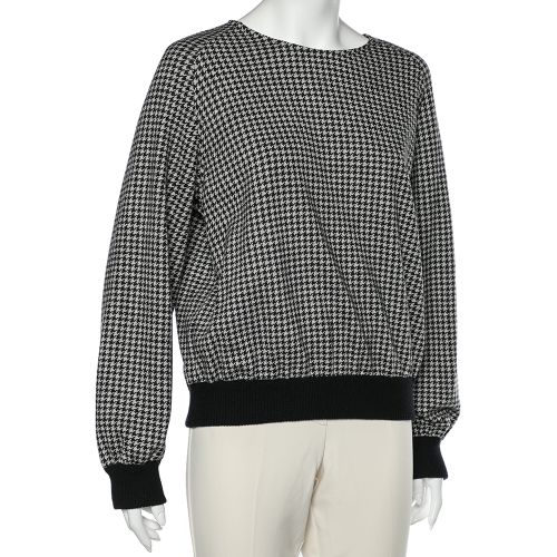 Houndstooth Patterned Wool Sweatshirt M - Max Mara - Modalova