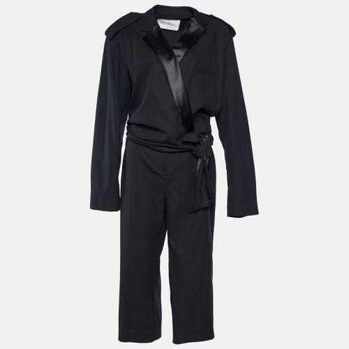 Max Mara Black Cotton Dover Wide-leg Cady Jumpsuit M - Max Mara - Modalova