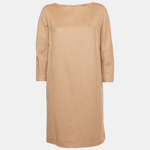 Camel Hair Long Sleeve Shift Dress M - Max Mara - Modalova