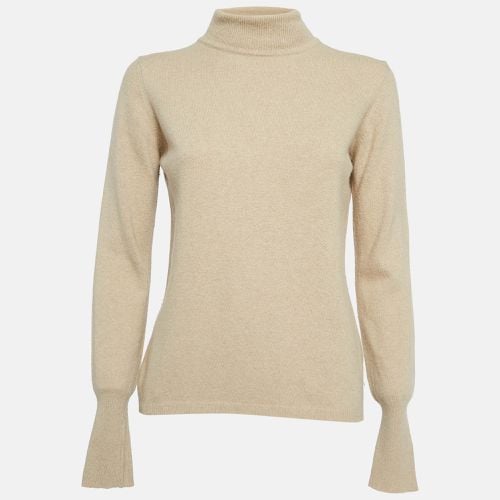 Max Mara Beige Rib Knit Turtle Neck Sweater M - Max Mara - Modalova