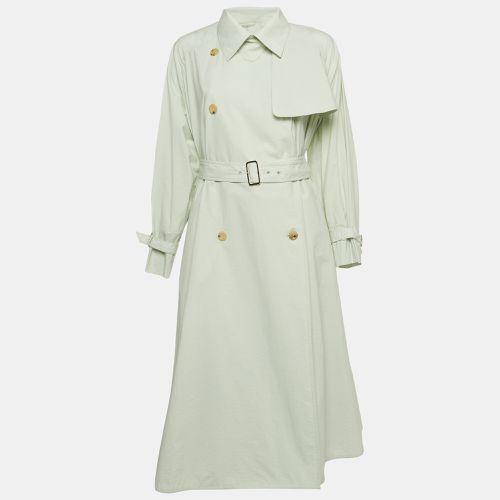 Max Mara Light Green Cotton Double Breasted Falster Trench Coat S - Max Mara - Modalova