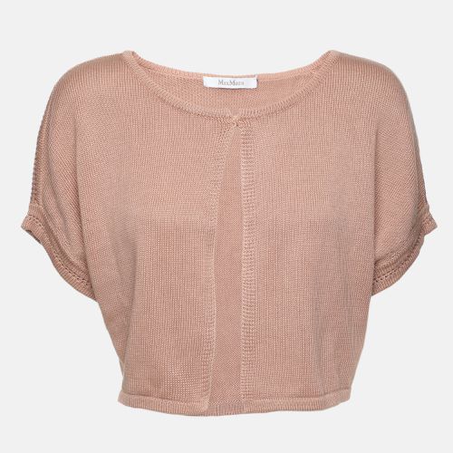 Max Mara Beige Silk Knit Sleeveless Crop Top M - Max Mara - Modalova