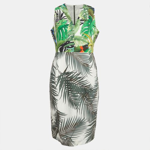 Max Mara Green Tropical Print Cotton Midi Dress L - Max Mara - Modalova