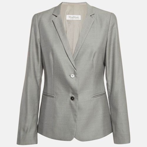 Max Mara Grey Wool Single Breasted Blazer M - Max Mara - Modalova