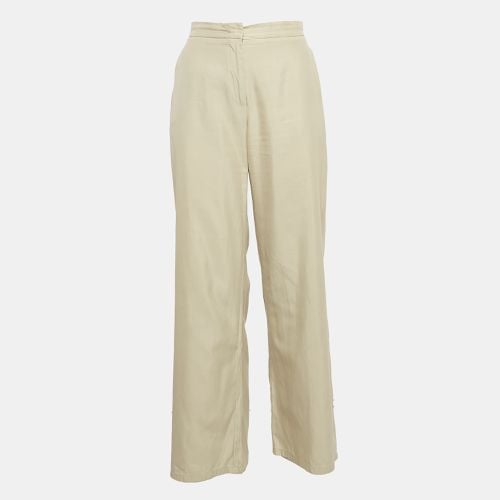 Max Mara Beige Cotton Blend Trousers M - Max Mara - Modalova