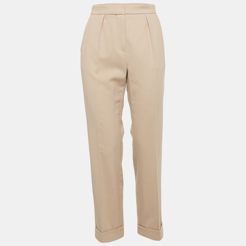 Max Mara Beige Felt Straight Leg Trousers M - Max Mara - Modalova