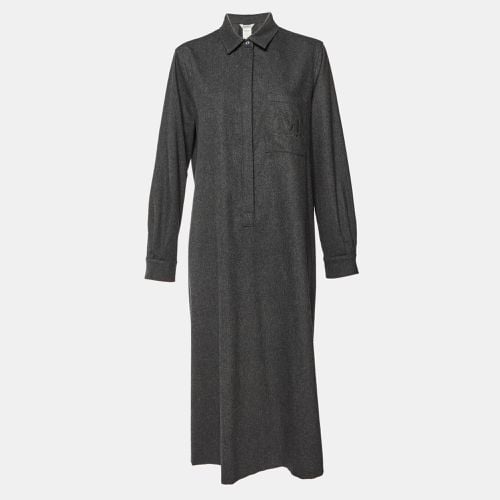 Max Mara Grey Wool Buttoned Midi Dress L - Max Mara - Modalova