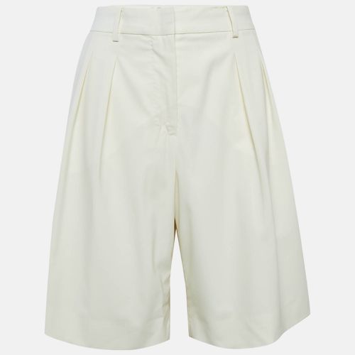 Max Mara Cream Crepe Pleated Shorts L - Max Mara - Modalova