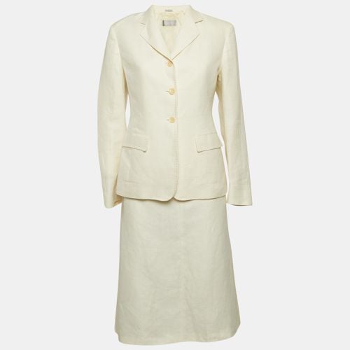 Max Mara Off-White Linen Skirt Suit M - Max Mara - Modalova