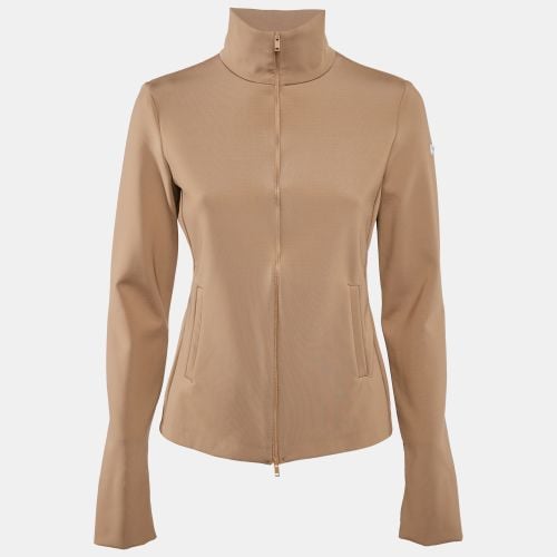 Max Mara Beige Jersey High Neck Zip-Up Jacket M - Max Mara - Modalova