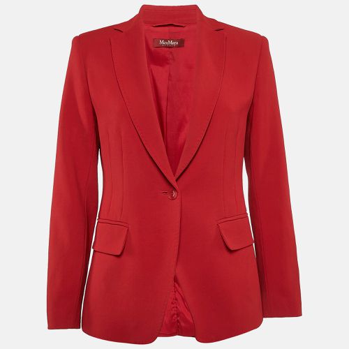 Max Mara Studio Red Virgin Wool Single Breasted Blazer M - Max Mara - Modalova