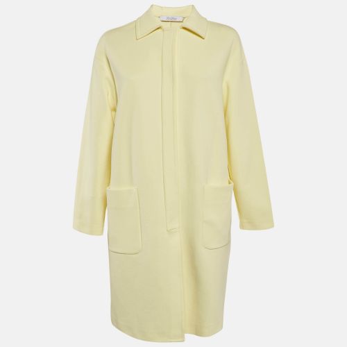 Max Mara Yellow Gabardine Single Breasted Long Coat M - Max Mara - Modalova