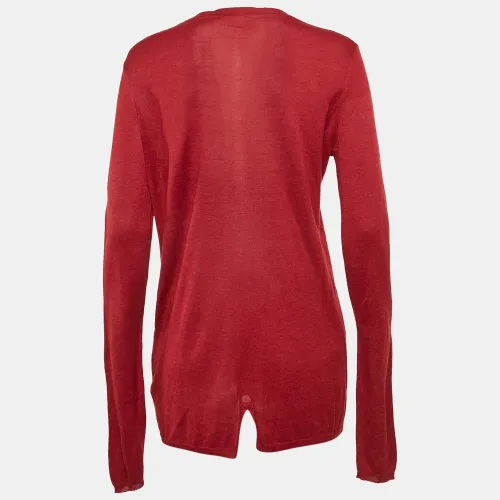 Silk Blend Button Front Cardigan L - Max Mara - Modalova