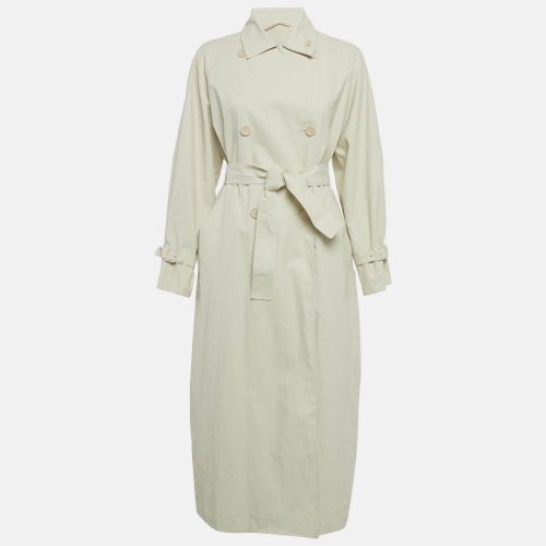 Max Mara Beige Linen Double Breasted Trench Coat S - Max Mara - Modalova