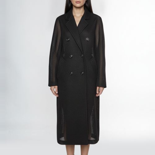 Mesh Double Breasted Coat S - Max Mara - Modalova