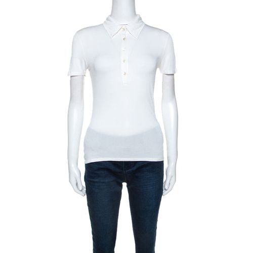 Max Mara White Jersey Collared T-shirt M - Max Mara - Modalova