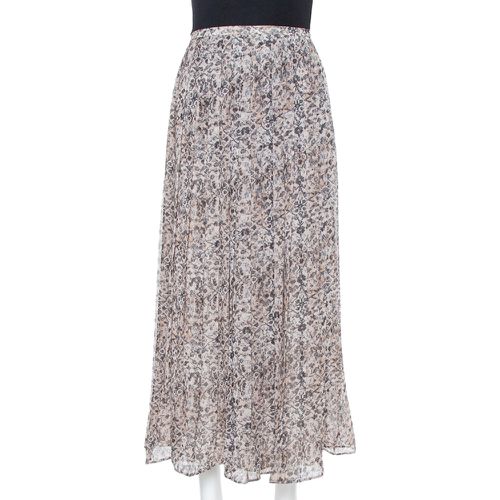 Printed Chiffon Pleated Maxi Skirt S - Max Mara - Modalova