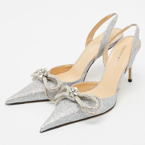 Double Bow Size 38 Glitter Slingback Pumps - Mach & Mach - Modalova
