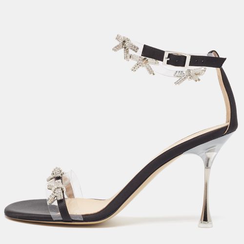 Mach & Mach Transparent PVC and Satin Floating Crystal Bow Sandals Size 39 - Mach & Mach - Modalova