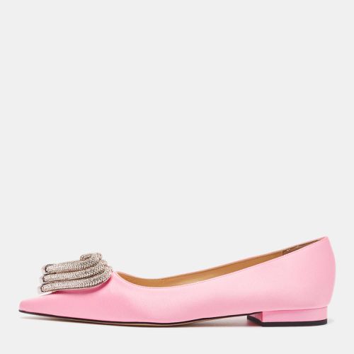 Mach & Mach Pink Satin Triple Heart Ballet Flats Size 38 - Mach & Mach - Modalova